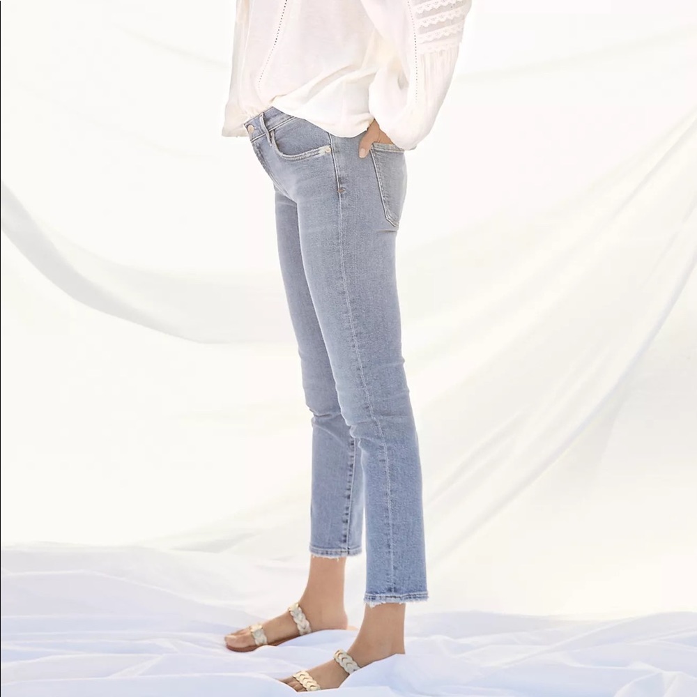 AGOLDE Toni Straight Jeans Medium Blue Size 31 NWT - Picture 4 of 6